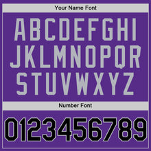 Load image into Gallery viewer, Custom Purple Black-Gray Authentic Throwback Basketball Jersey
