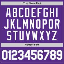 Load image into Gallery viewer, Custom Purple White-Gray Authentic Throwback Basketball Jersey
