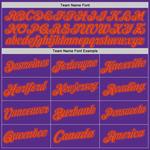 Load image into Gallery viewer, Custom Purple Orange Authentic Throwback Basketball Jersey
