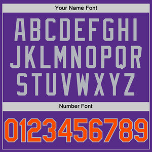 Custom Purple Orange-Gray Authentic Throwback Basketball Jersey