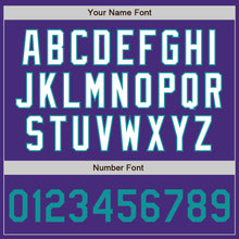Load image into Gallery viewer, Custom Purple Teal Pink-White Authentic Baseball Jersey

