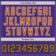 Load image into Gallery viewer, Custom Purple Texas Orange Teal Black-White Authentic Baseball Jersey
