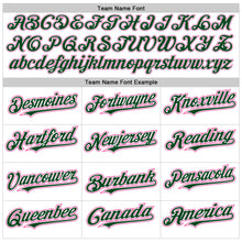 Load image into Gallery viewer, Custom White Green-Pink Authentic Raglan Sleeves Baseball Jersey
