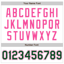 Load image into Gallery viewer, Custom White Green-Pink Authentic Raglan Sleeves Baseball Jersey
