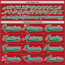 Load image into Gallery viewer, Custom Red Kelly Green-White Hockey Jersey
