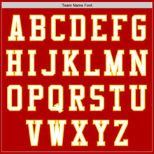 Load image into Gallery viewer, Custom Red White-Yellow Authentic Baseball Jersey
