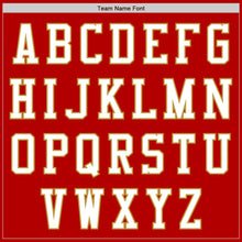 Load image into Gallery viewer, Custom Red White-Old Gold Authentic Baseball Jersey
