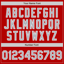 Load image into Gallery viewer, Custom Red Gray-White Authentic Baseball Jersey
