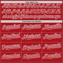 Load image into Gallery viewer, Custom Red White Authentic Baseball Jersey

