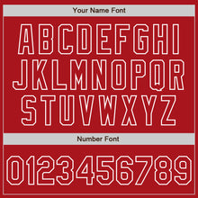 Load image into Gallery viewer, Custom Red White Authentic Baseball Jersey
