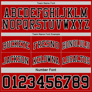 Custom Reversible Black Red-White Double Side Sublimation Basketball Suit Jersey