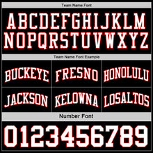 Load image into Gallery viewer, Custom Reversible Black White-Red Double Side Sublimation Basketball Suit Jersey
