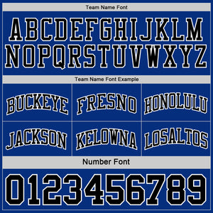 Custom Reversible Black Royal-White Double Side Sublimation Basketball Suit Jersey