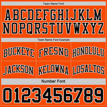 Load image into Gallery viewer, Custom Reversible Black Orange-White Double Side Sublimation Basketball Suit Jersey
