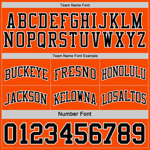 Custom Reversible Black Orange-White Double Side Sublimation Basketball Suit Jersey
