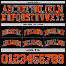 Load image into Gallery viewer, Custom Reversible Black Orange-White Double Side Sublimation Basketball Suit Jersey

