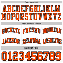 Load image into Gallery viewer, Custom Reversible Black Orange-White Double Side Sublimation Basketball Suit Jersey
