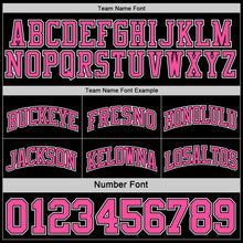 Load image into Gallery viewer, Custom Reversible Black Pink-White Double Side Sublimation Basketball Suit Jersey

