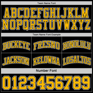 Custom Reversible Black Gold-White Double Side Sublimation Basketball Suit Jersey