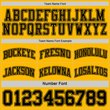 Load image into Gallery viewer, Custom Reversible Black Gold Double Side Sublimation Basketball Suit Jersey
