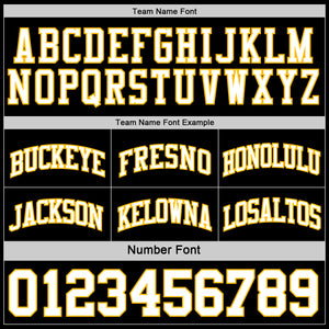Custom Reversible Black White-Gold Double Side Sublimation Basketball Suit Jersey