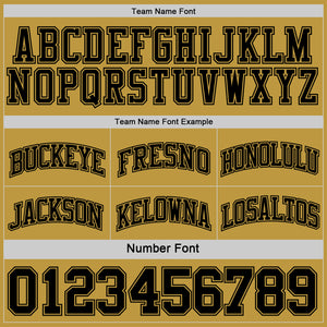 Custom Reversible Black Old Gold Double Side Sublimation Basketball Suit Jersey
