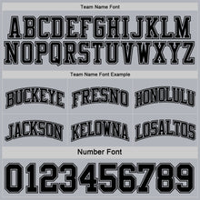 Load image into Gallery viewer, Custom Reversible Black Gray Double Side Sublimation Basketball Suit Jersey

