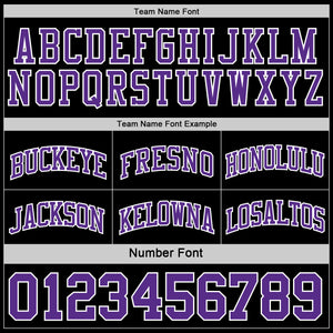 Custom Reversible Black Purple-White Double Side Sublimation Basketball Suit Jersey