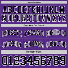 Load image into Gallery viewer, Custom Reversible Black Purple-White Double Side Sublimation Basketball Suit Jersey
