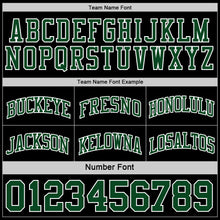 Load image into Gallery viewer, Custom Reversible Black Green-White Double Side Sublimation Basketball Suit Jersey
