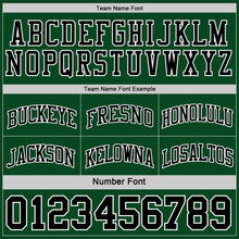 Load image into Gallery viewer, Custom Reversible Black Green-White Double Side Sublimation Basketball Suit Jersey
