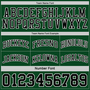 Custom Reversible Black Green-White Double Side Sublimation Basketball Suit Jersey