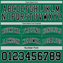 Load image into Gallery viewer, Custom Reversible Black Kelly Green-White Double Side Sublimation Basketball Suit Jersey

