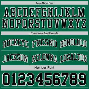 Custom Reversible Black Kelly Green-White Double Side Sublimation Basketball Suit Jersey
