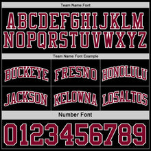 Load image into Gallery viewer, Custom Reversible Black Maroon-White Double Side Sublimation Basketball Suit Jersey
