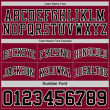 Load image into Gallery viewer, Custom Reversible Black Maroon-White Double Side Sublimation Basketball Suit Jersey
