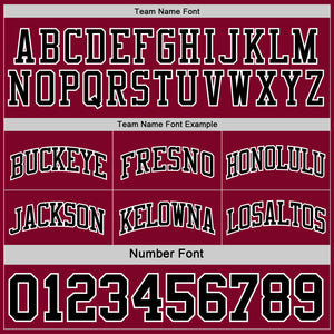 Custom Reversible Black Maroon-White Double Side Sublimation Basketball Suit Jersey
