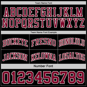 Custom Reversible Black Maroon-White Double Side Sublimation Basketball Suit Jersey