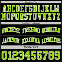 Load image into Gallery viewer, Custom Reversible Black Neon Green-White Double Side Sublimation Basketball Suit Jersey
