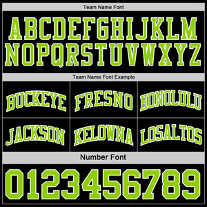 Custom Reversible Black Neon Green-White Double Side Sublimation Basketball Suit Jersey