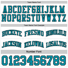 Load image into Gallery viewer, Custom Reversible Black White-Teal Double Side Sublimation Basketball Suit Jersey
