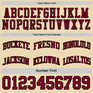 Custom Reversible Black Maroon-Cream Double Side Sublimation Basketball Suit Jersey