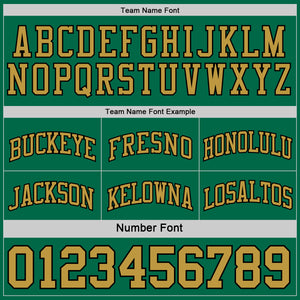 Custom Reversible Black Kelly Green-Old Gold Double Side Sublimation Basketball Suit Jersey