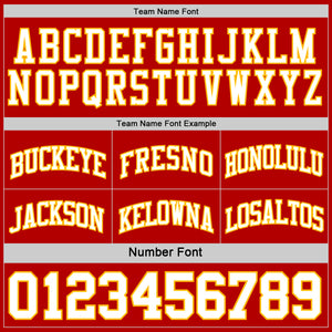 Custom Reversible Black Gold-Red Double Side Sublimation Basketball Suit Jersey