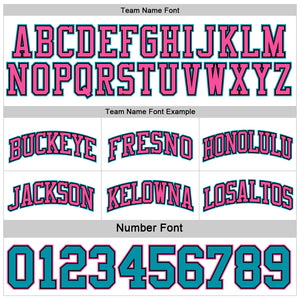Custom Reversible Black Pink-Teal Double Side Sublimation Basketball Suit Jersey