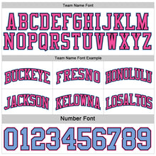 Load image into Gallery viewer, Custom Reversible Black Pink-Light Blue Double Side Sublimation Basketball Suit Jersey
