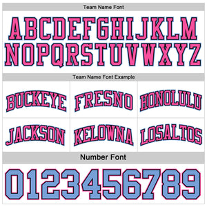 Custom Reversible Black Pink-Light Blue Double Side Sublimation Basketball Suit Jersey