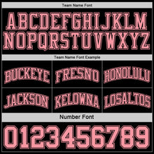Load image into Gallery viewer, Custom Reversible Black Medium Pink Double Side Sublimation Basketball Suit Jersey
