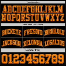 Load image into Gallery viewer, Custom Reversible Black Bay Orange Double Side Sublimation Basketball Suit Jersey
