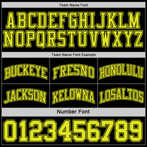 Custom Reversible Black Neon Yellow Double Side Sublimation Basketball Suit Jersey